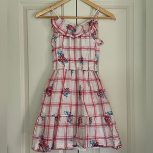 Polo Ralph Lauren Girls' Floral Check Dress - Big Kid 12